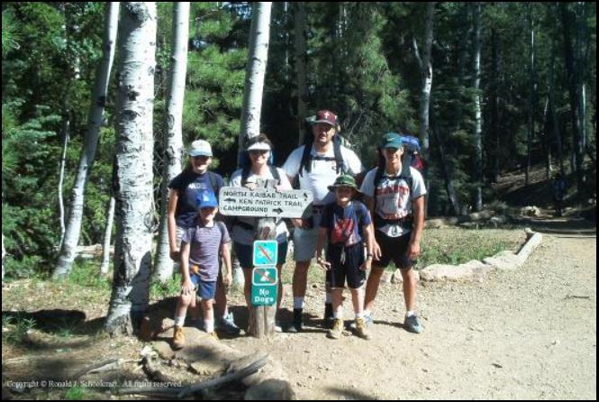 The Family at the North Rim of the Grand Canyon in 2002